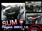 台中市Peugeot 206CC 黑 1.6 PEUGEOT 寶獅 / 206 CC中古車