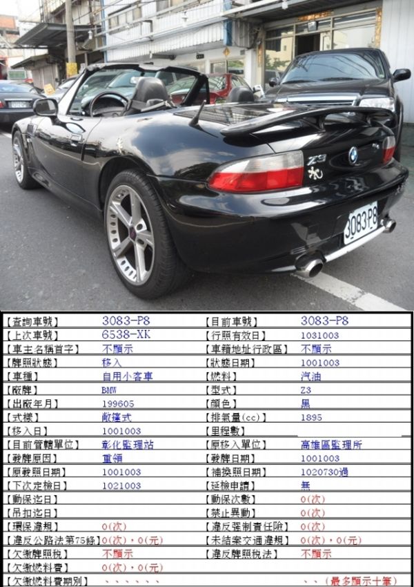 BMW Z3 1.9 黑 照片3