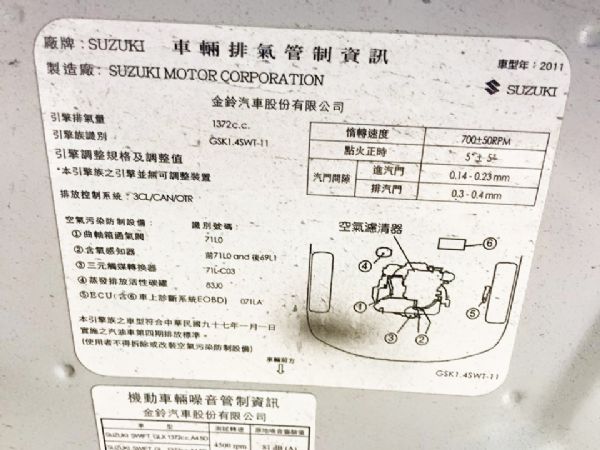 11 SWIFT 1.4 可全貸免保人 照片10