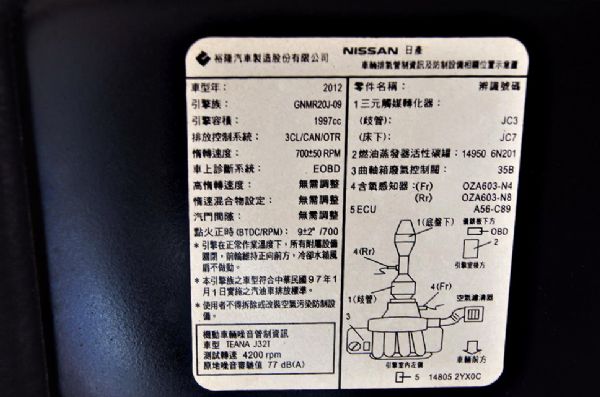 12 TEANA 2.0免頭款全額超貸  照片10